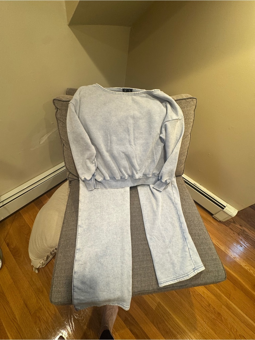 Light Blue Women's Track Pants & Sweatshirt Set
